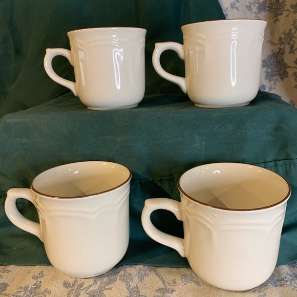 VTG Set of 4 Japan Hearthside Mayblossom Brown Cumberland Stoneware Tea Cups - Picture 5 of 13